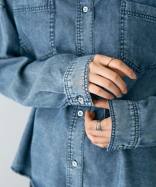 YECCA VECCA バイオ加工ヴィンテージデニムシャツ Indigo