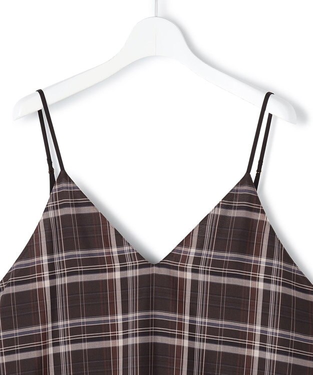 23区 【先行予約】ハイツイストシアーチェック キャミソールワンピース ブラウンチェック