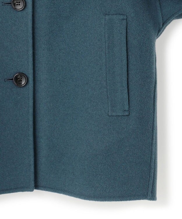 23区 L 【VERY掲載】MANTECOPure リバー ステンカラーコート ティールグリーン系