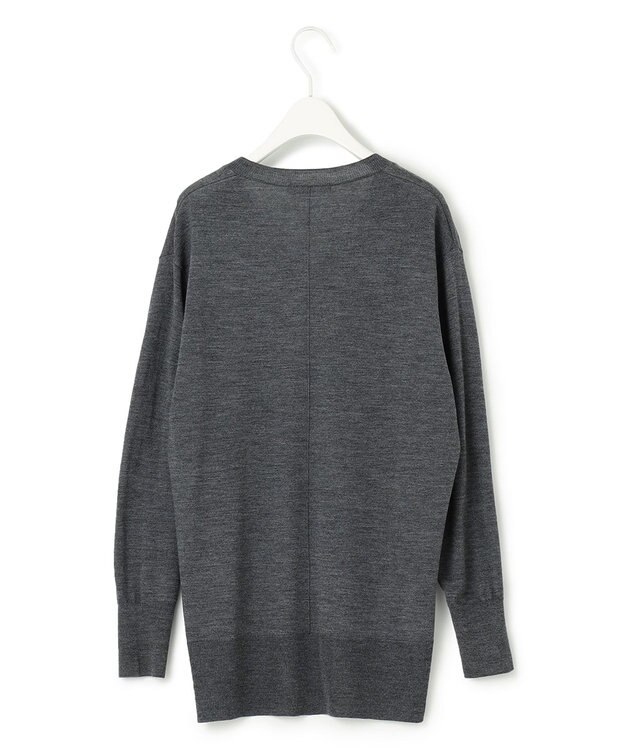 ICB 【洗える】 コンパクトウール Vネックプルオーバー ライトグレー系