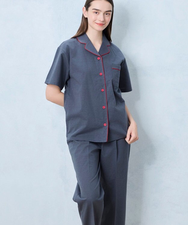 une nana cool 【綿混】アルティメットエアー天竺半袖パジャマ MADE WITH LIBERTY FABRIC LG