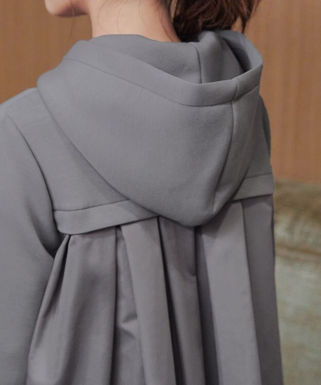 Tiaclasse 【洗える】異素材ドッキングフーディー グレー