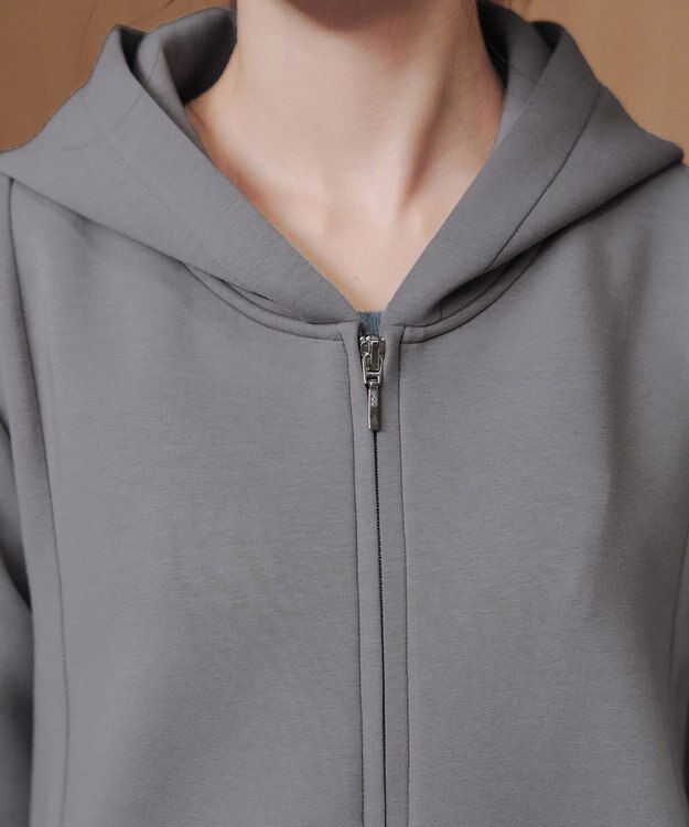 Tiaclasse 【洗える】異素材ドッキングフーディー グレー