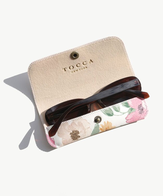 TOCCA 【UVカット・ドレス生地製のソフトケース付き】 BIT CHIC SUNGLASSES カラーレンズサングラス ブラウン系