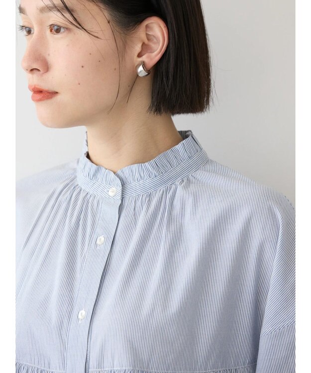 AMERICAN HOLIC サラックール／ＵＶカットフリルシャツチュニック Stripe