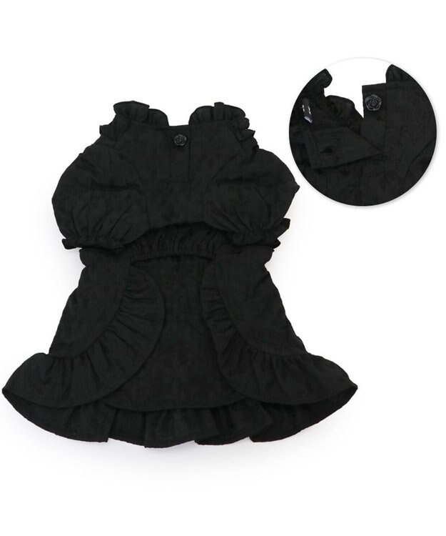 PET PARADISE cherircouture フリルリボン ワンピース 《ブラック》 小型犬 ブラック