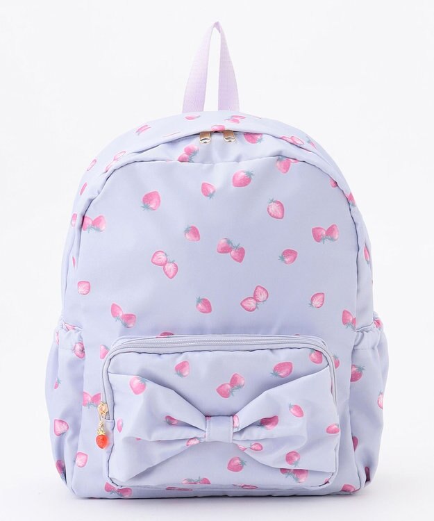 ANY KIDS 【Strawberry Collection】【10L容量】いちご総柄リュック ラベンダー
