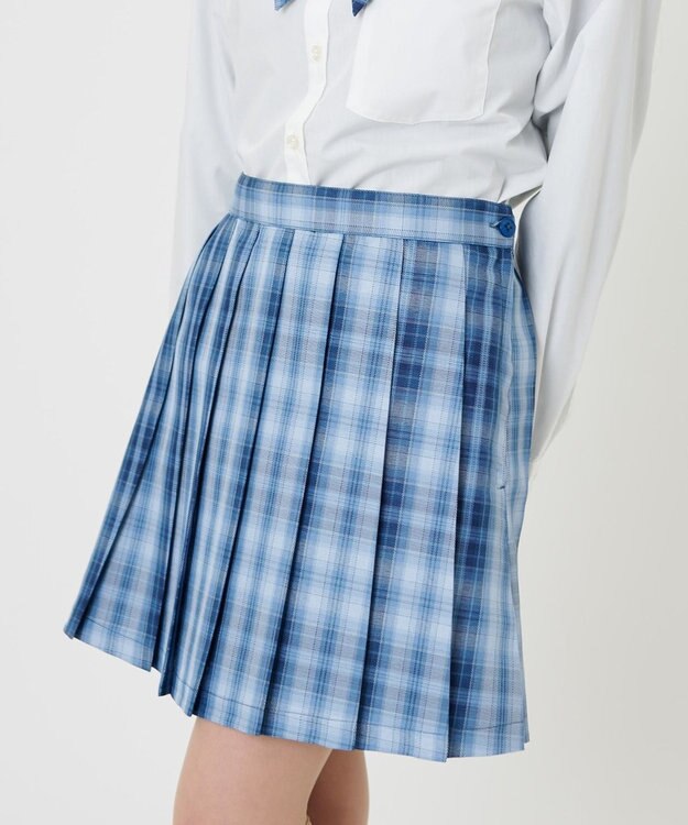 WEGO 【SCHOOLITEM/SMLサイズ展開】スクールプリーツスカート ブルーチェック2