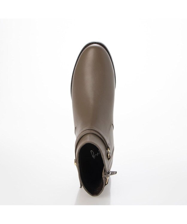 ing <ing>ベルトデザインフラットショートブーツ オーク