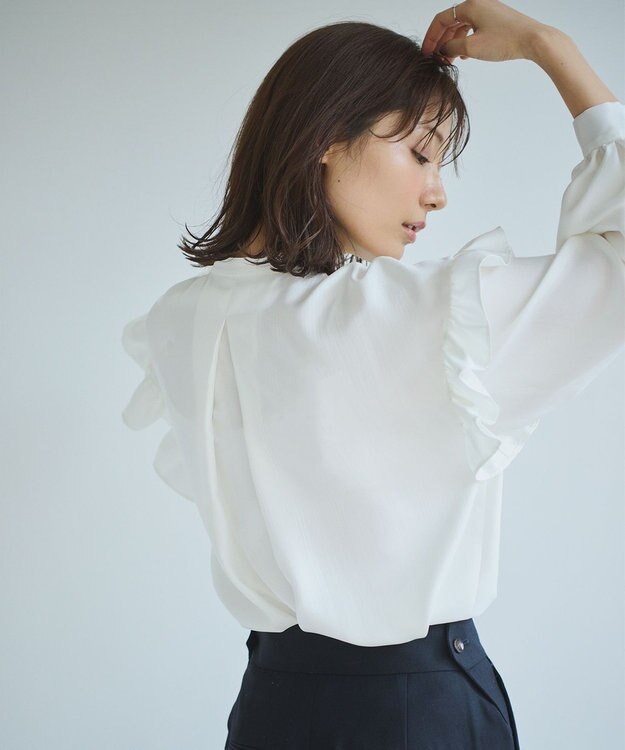 #Newans 【ANSWER for 骨格ウェーブ】リボンタイブラウス ホワイト系