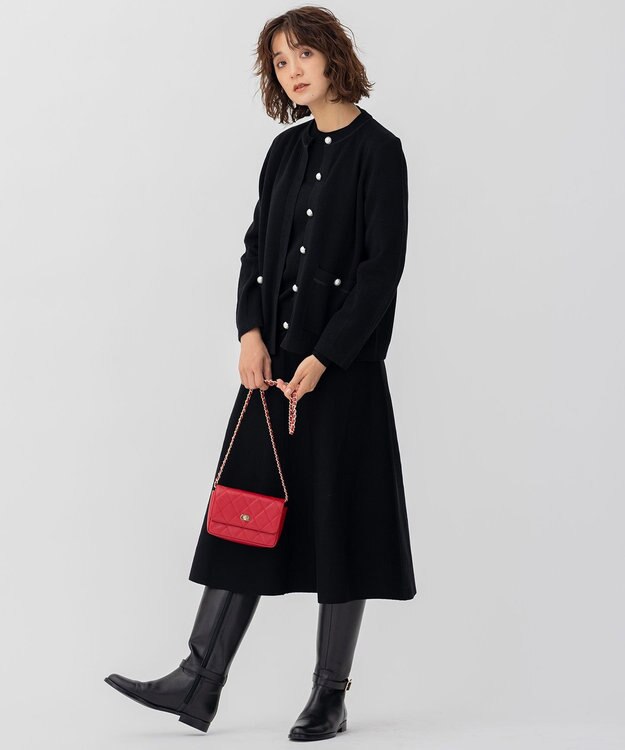 23区 【CLASSY.1月号掲載】ウールブレンド カーディガン ブラック系