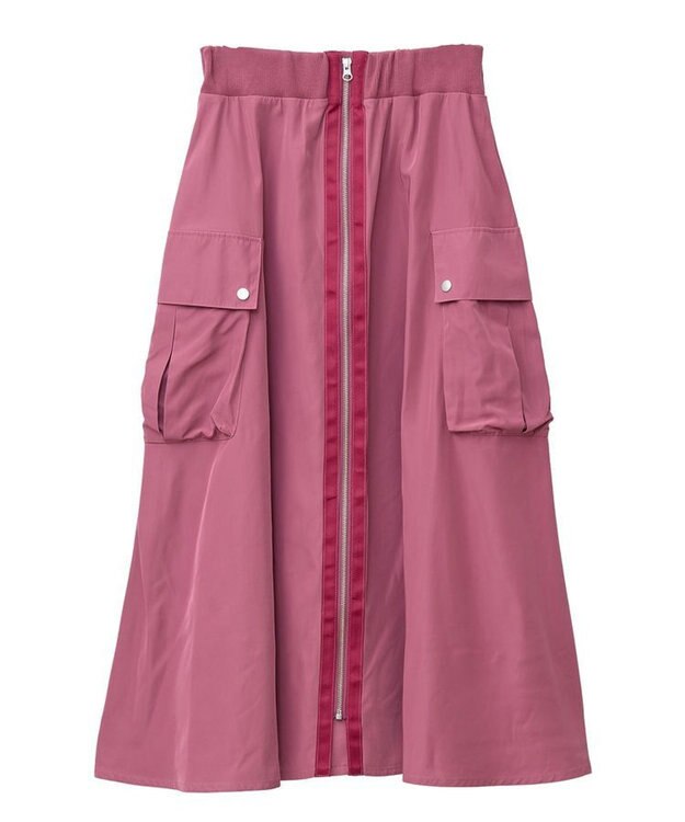 Green Parks ・ＳＵＧＡＲ　ＳＰＯＯＮ　ミリタリーフレアスカート Pink