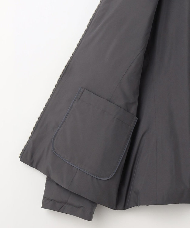 自由区 【カタログ掲載】ライトダウンリバーシブルノーカラー ジャケット スレート