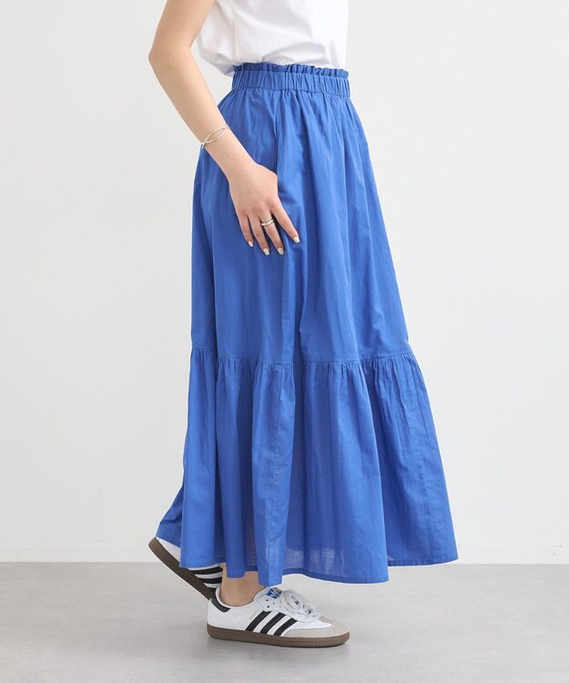 earth music&ecology クリンクルスカート Blue