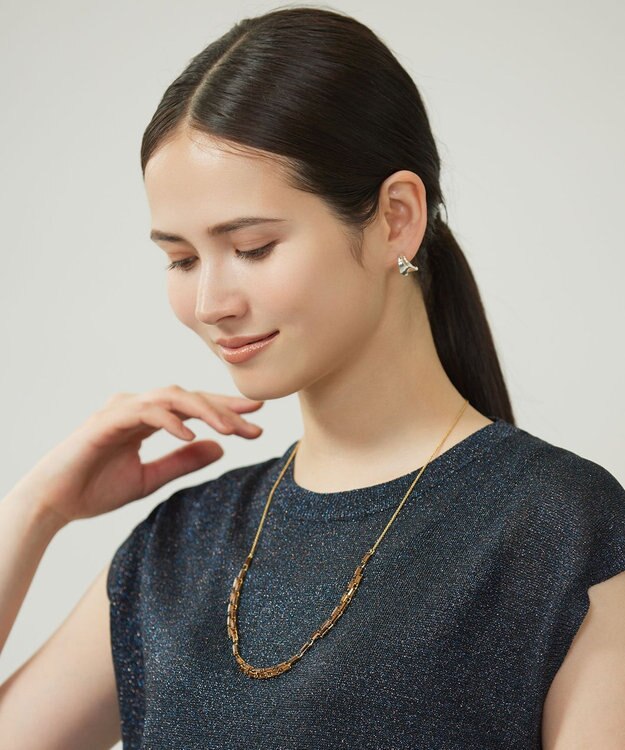 自由区 【カタログ掲載】プレシオサダイヤレーン ネックレス ブラウン