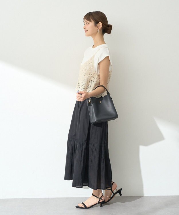 earth music&ecology クリンクルスカート Black