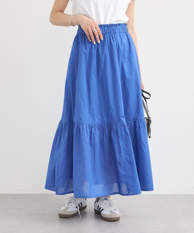 earth music&ecology クリンクルスカート Blue