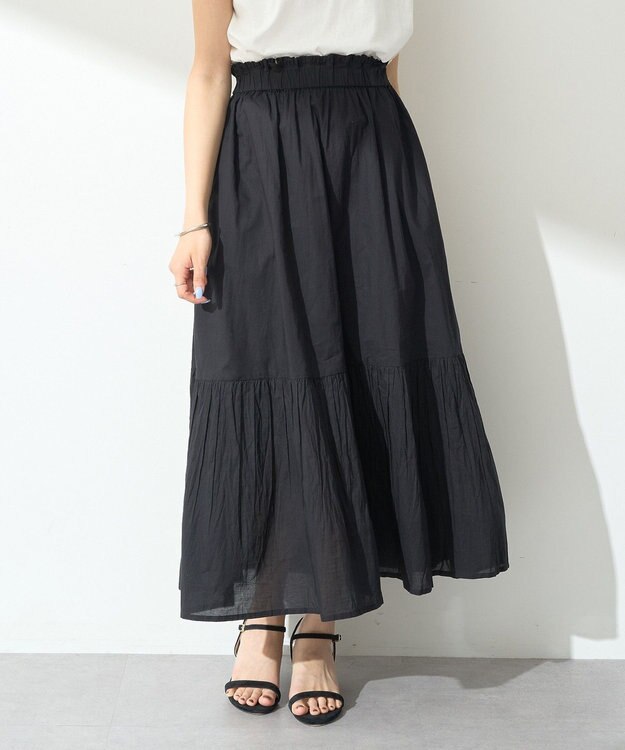 earth music&ecology クリンクルスカート Black