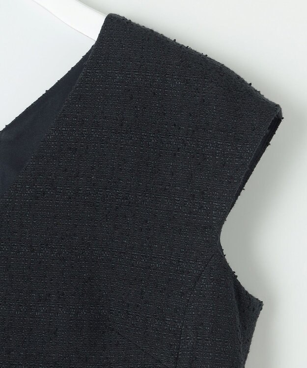 23区 【APPLAUDIR】シャイニーツイード パールデザインドレス ネイビー系