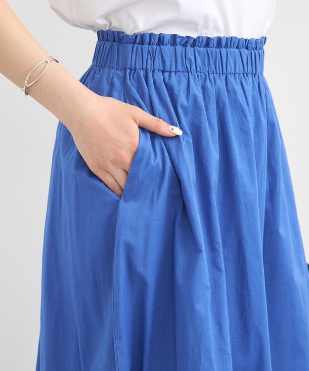 earth music&ecology クリンクルスカート Blue