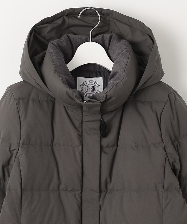J.PRESS LADIES ブラッシュドマルチポリ ロング ダウンコート グレー系