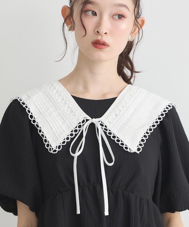 サイン付きポラロイド　earthmix セーラーカラーレース付け襟 / earth music&ecology