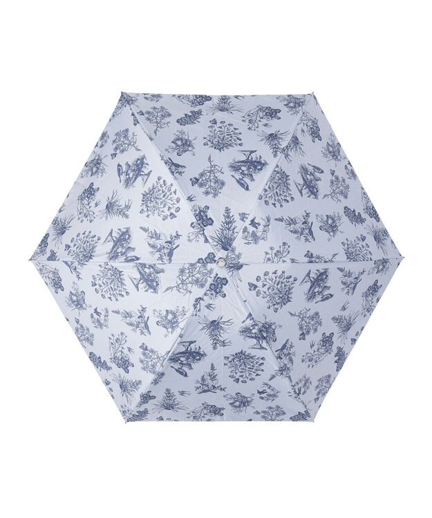 MOONBAT Fuwacool(フワクール) フワクールホワイト 晴雨兼用日傘 折りたたみ傘 トワルドジュイ 軽量 一級遮光／遮熱／UV スカイブルー