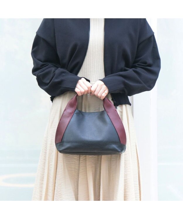 Regalo Felice 【長財布が入る / ショルダー付】2wayバッグ / REGALO BK(ブラック×ボルドー)