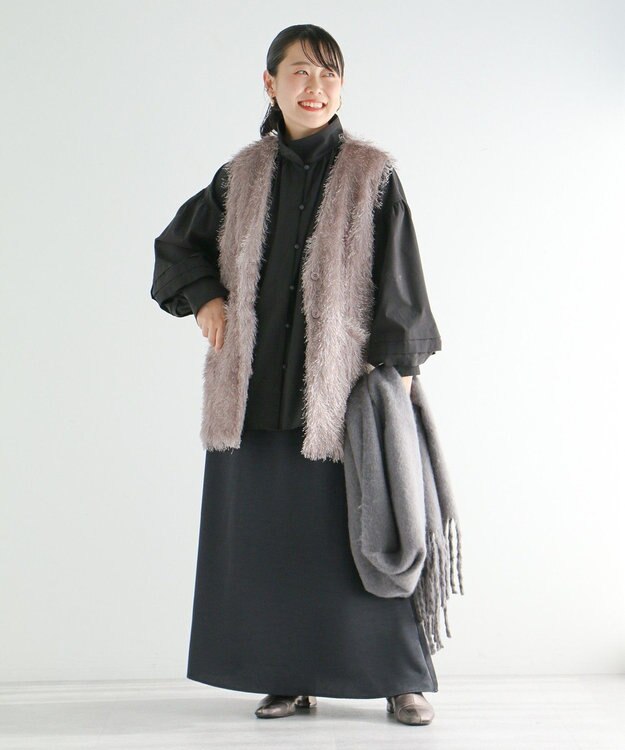 CRAFT STANDARD BOUTIQUE シャギーベスト Gray Beige