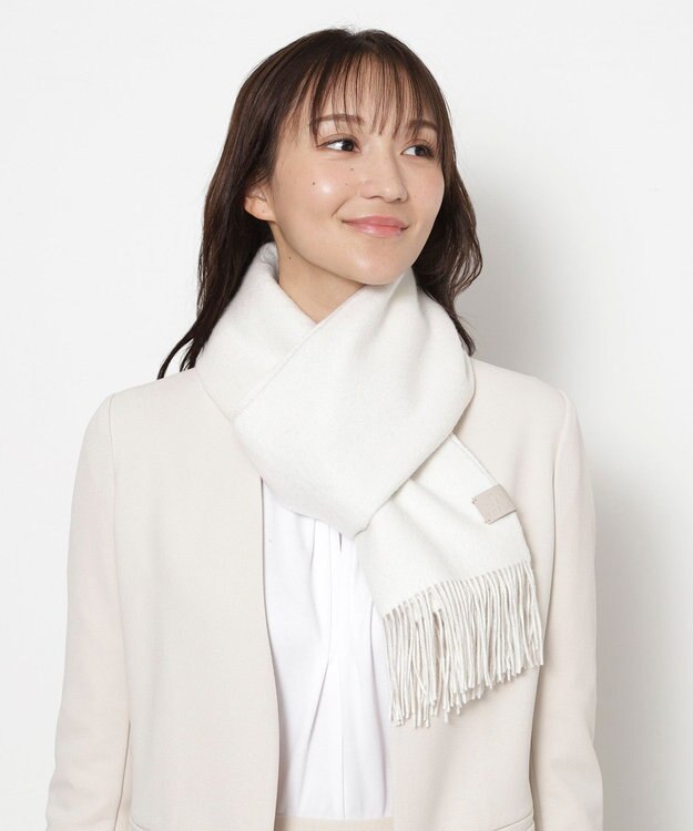 MOONBAT FURLA(フルラ）カシミヤ100％ リバーシブルマフラー オフホワイト