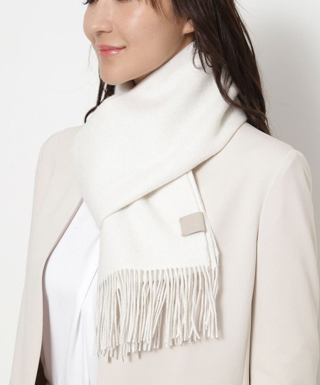 MOONBAT FURLA(フルラ）カシミヤ100％ リバーシブルマフラー オフホワイト