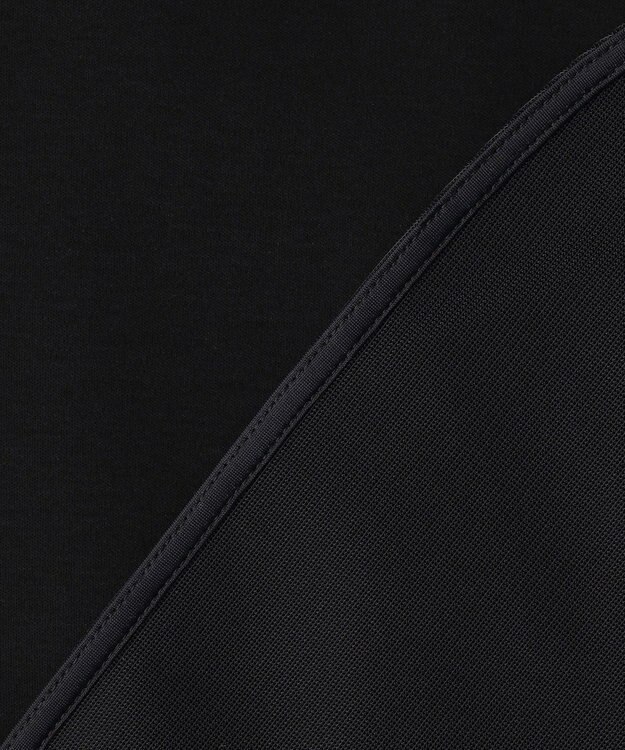 ICB L サテンラッセルコンビ カットソー ブラック系