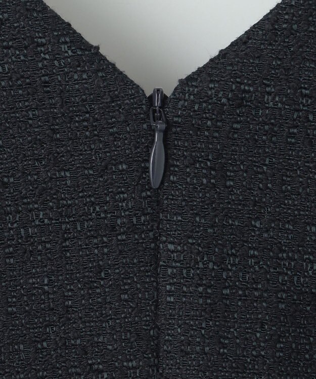 23区 【APPLAUDIR】シャイニーツイード パールデザインドレス ネイビー系