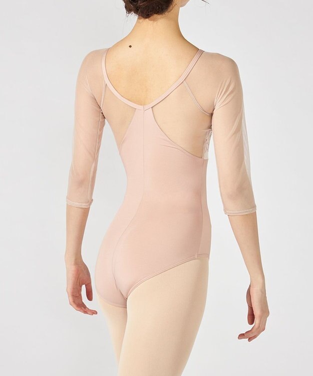Chacott ６分袖レオタード ハニーベージュ