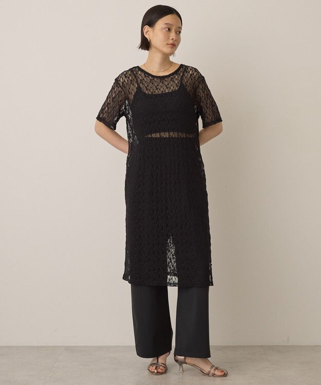AMERICAN HOLIC レースＴシャツワンピース Black