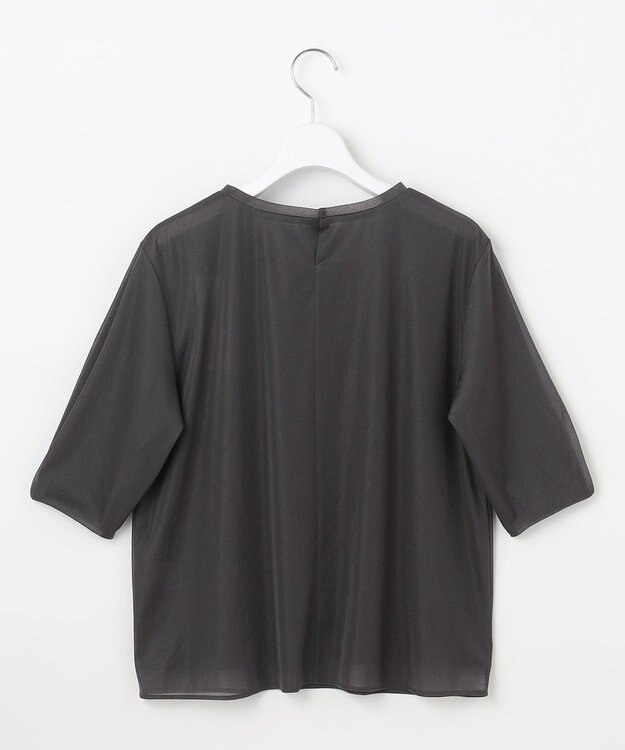 J.PRESS LADIES L シアーレイヤード タックスリーブ カットソー スレート系