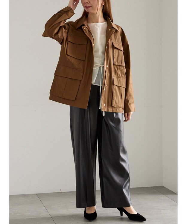 Te chichi ナローリボンシアーペプラムブラウス《2025Autumn catalog vol.2 item》 オフホワイト