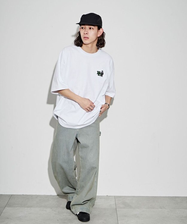 WEGO 【ユニセックス着用ITEM】別注ベンデイビスワンポイントT ホワイト