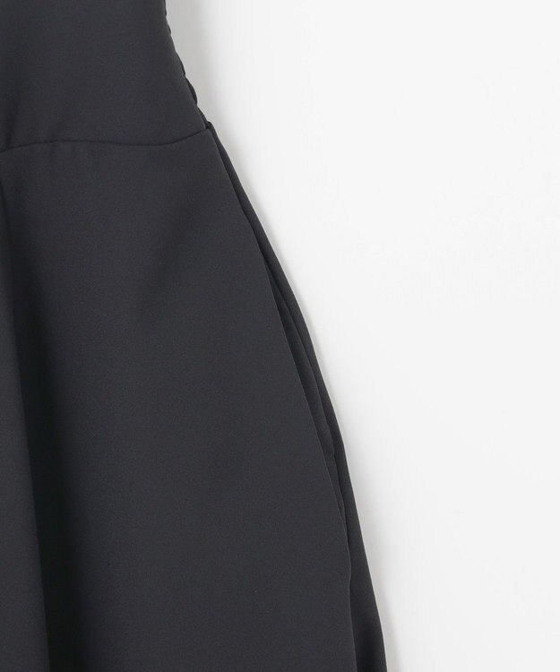 組曲 L 【KUMIKYOKU NAVY】ジョーゼットシフォン フリルワンピース ネイビー系