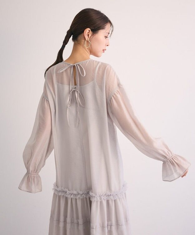 Green Parks ・Ｒａｉｌｍｅオーガンジーワンピース（インナーＯＰ Light Gray