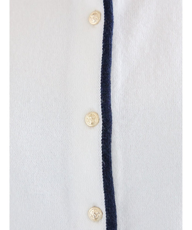 Te chichi ポケット付きクルーネックカーディガン オフホワイト