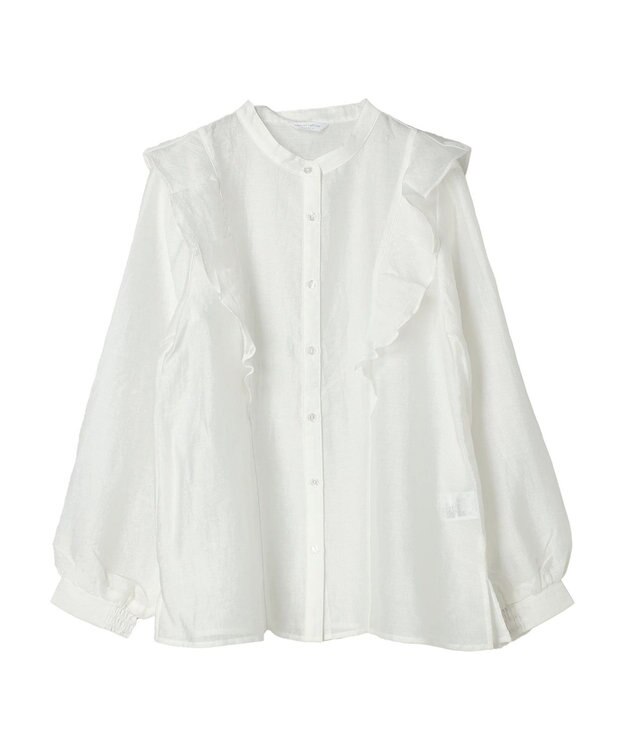 Green Parks フリルブラウス Off White