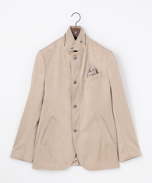 JOSEPH ABBOUD 【キングサイズ・家で洗える/ストレッチ/スウェードタッチ】ウォッシャブルスウェードジャケット ベージュ系