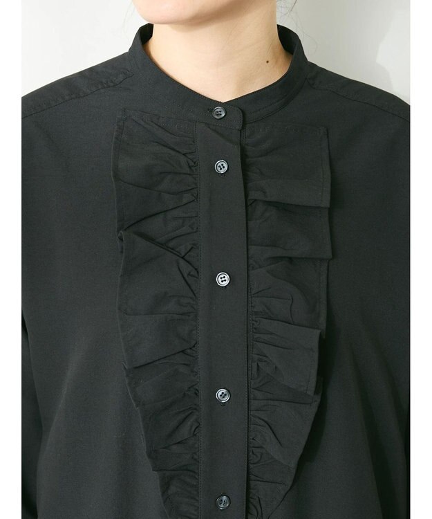 CRAFT STANDARD BOUTIQUE デシンフリルワンピース Black
