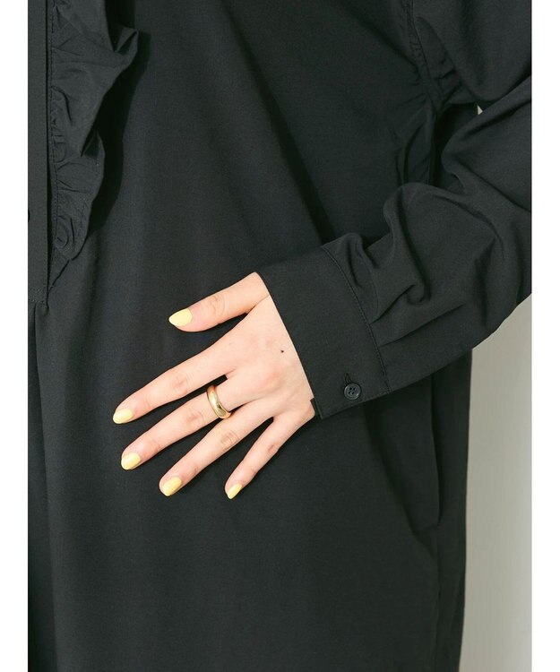 CRAFT STANDARD BOUTIQUE デシンフリルワンピース Black