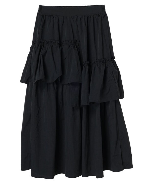 Green Parks ・ＥＬＥＮＣＡＲＥ　ＤＵＥ　アシメティアードスカート Black