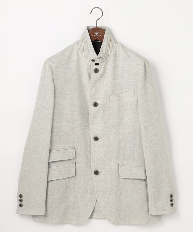 JOSEPH ABBOUD 【キングサイズ・JAPANファブリック/清涼/軽量】クールバスケット ブルゾン ライトグレー系