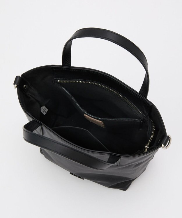 russet レザー2WAYミニトートバッグ(CE-1664) Black