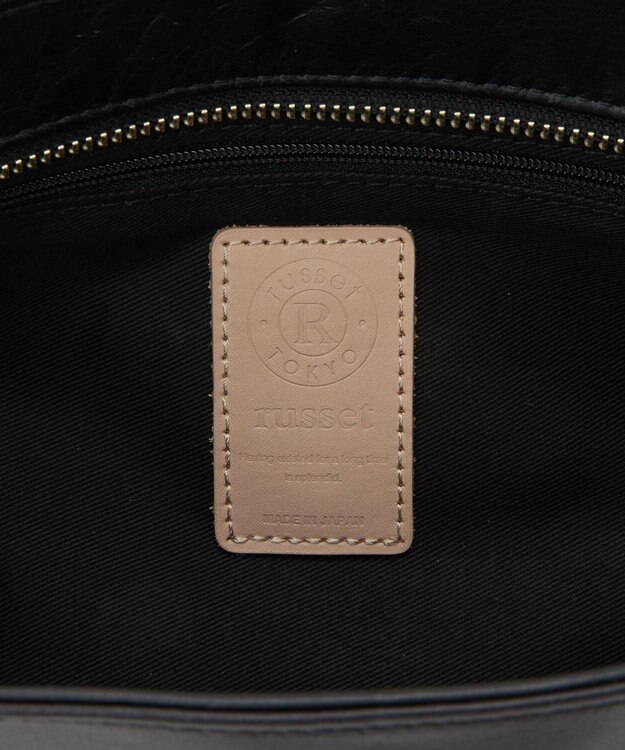 russet レザー2WAYミニトートバッグ(CE-1664) Black