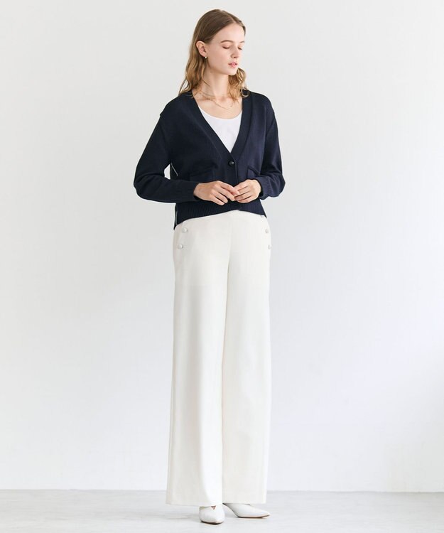 BEIGE， 【洗える】BROIS / コットンシャツテールタンクトップ White